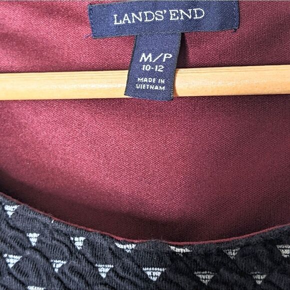 Lands End Stretch Pullover Skater Skirt T-shirt Dress size M Petite - Picture 8 of 9